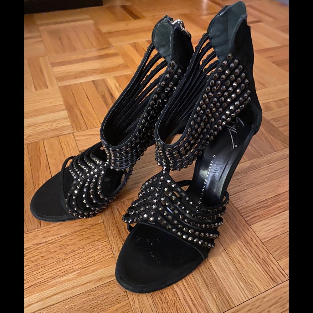 Giuseppe Zanotti Black Studded Sandal